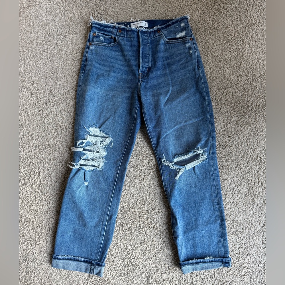 Abercrombie Boyfriend Fit Mid Rise Jeans